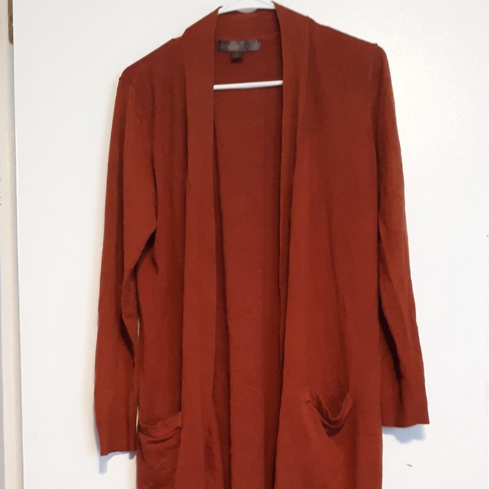 Alexandra + Oak Rust Cardigan M